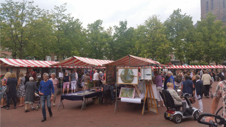 Gezellige kunstmarkt