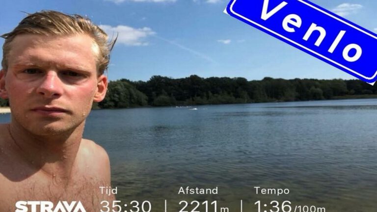 Stijn van Kessel zwemt dan wel zelf de elfstedentocht