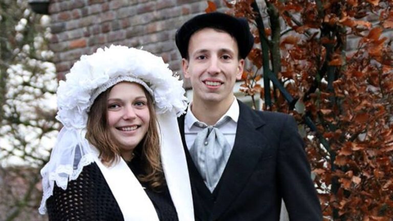 Harm Koelewijn en Dana de Wit boerenbruidspaar De Kei