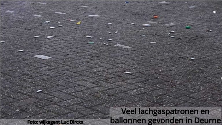 Veel lachgaspatronen en ballonnen gevonden in Deurne