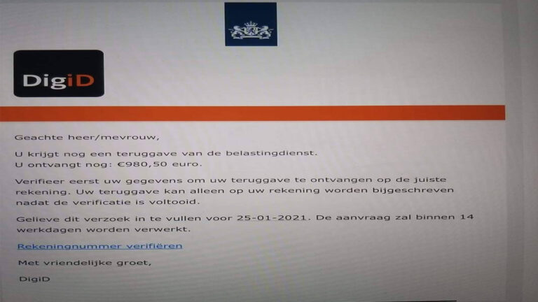 Politie waarschuwt voor nieuwe oplichtingstruc namens Belastingdienst