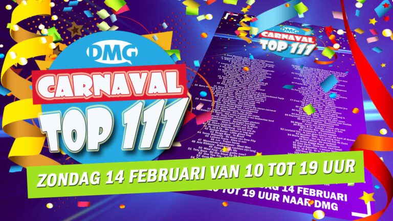 Carnaval Top 111 vandaag van start op DMG Radio