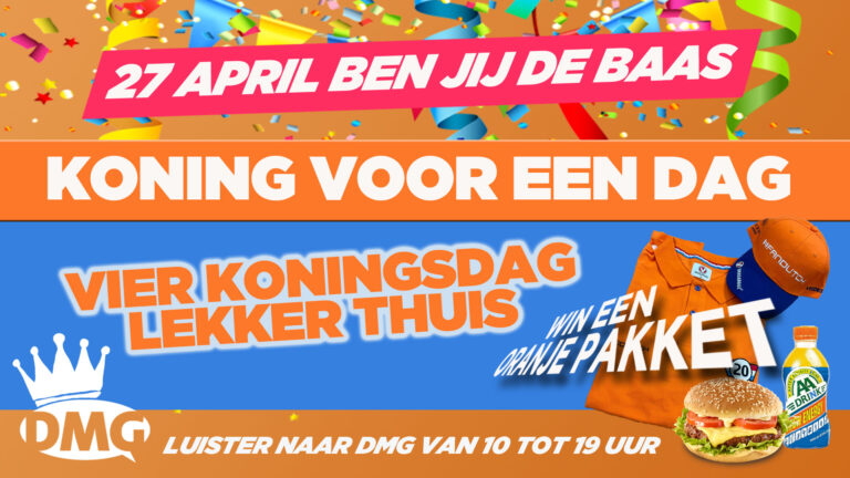 Luisteraar is de baas tijdens ‘Koning voor een dag’ op DMG Radio