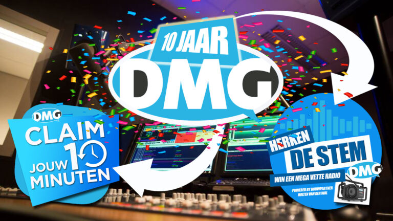 DMG pakt groots uit tijdens 10-jarig bestaan met prijzen en gratis radiozendtijd