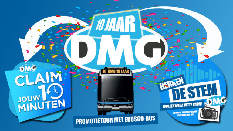 Jarig DMG klaar voor feestweekend met veel prijzen en promotietour met Ebusco-bus