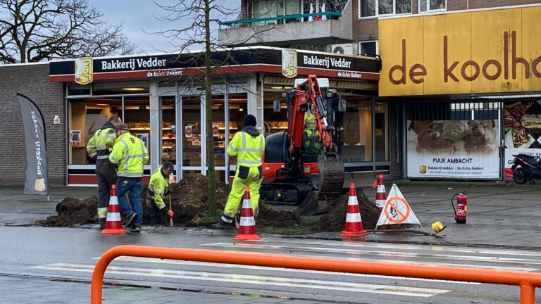 Ondergronds gaslek bij winkelcentrum aan Schelde in Deurne