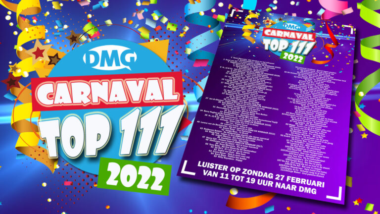 Carnaval Top 111 van start op DMG Radio; 8 uur lang non-stop feest