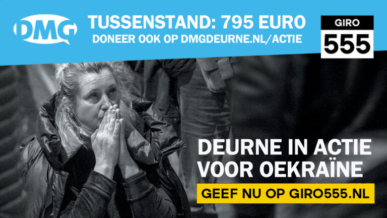 Actiedag DMG levert met ‘Deurne in actie voor Oekraïne’ 795 euro op voor Giro 555