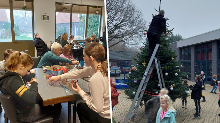 Helenaveen heeft weer een echte dorpskerstboom op nieuwe plek