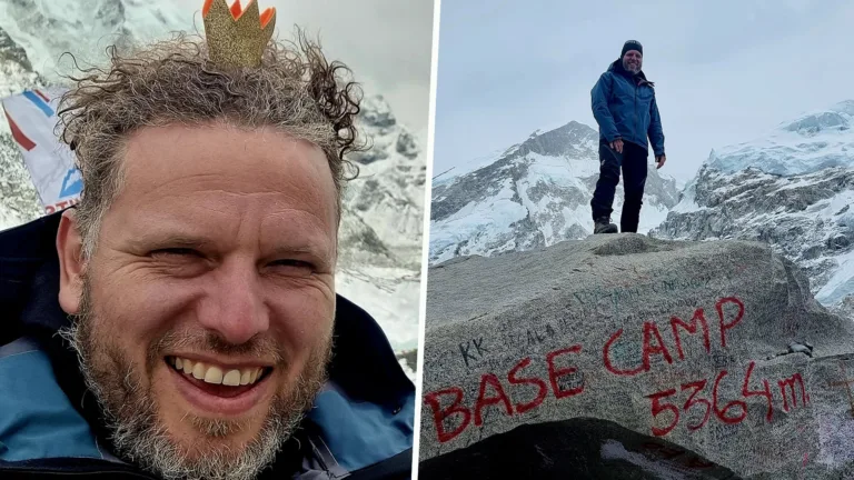 Ruud van den Einden uit Deurne viert Koningsdag op de Mount Everest