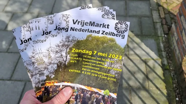 Jong Nederland Zeilberg zamelt gebruikte goederen in voor Vrije Markt