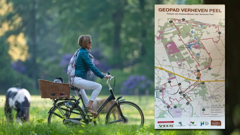 Nieuwe fietsroute Geopad Verheven Peel geopend; 40 kilometer toeren langs de Peelrandbreuk