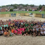 Groepsfoto Beachvolleyballweekend Walsberg