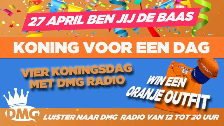 Luisteraars bepalen muziek op DMG Radio tijdens Koning voor een Dag
