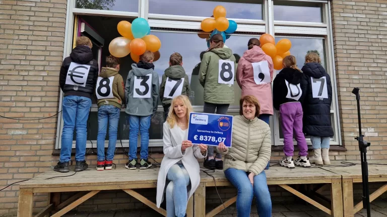 Basisschool Zeilberg zamelt met sponsorloop 8378,07 euro in voor Prinses Máxima Centrum