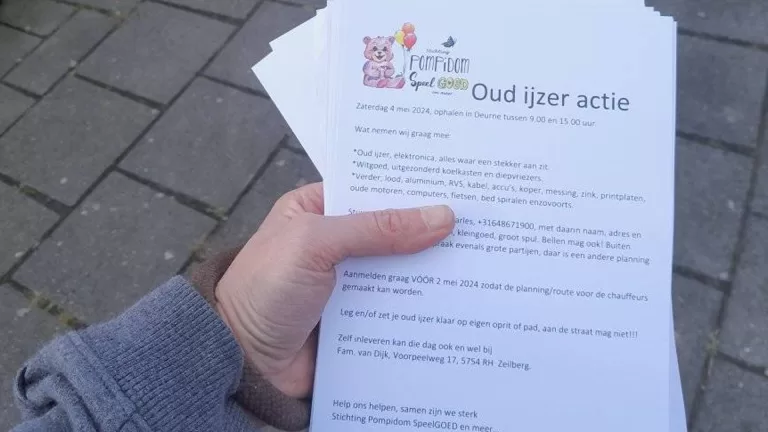 Oud ijzeractie Pompidom: ‘We hopen weer veel op te halen, zodat we nog meer moois kunnen doen’