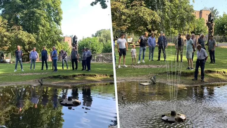 Parkboerderij in Deurne heeft voortaan verlichte fontein dankzij schenking Tafelronde 119 Peelland