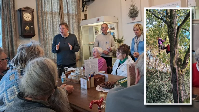 ‘Tree Worker’ zorgt voor spectaculaire opening van bomententoonstelling heemhuis