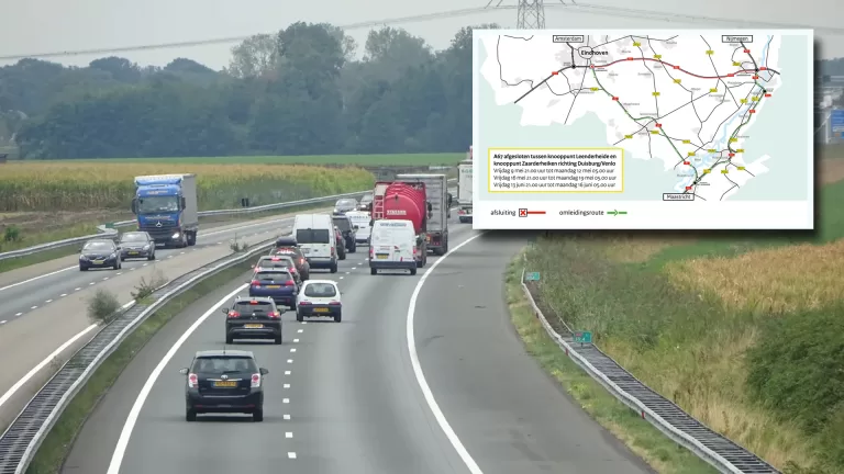 Snelweg A67 drie weekenden dicht vanwege onderhoudswerkzaamheden