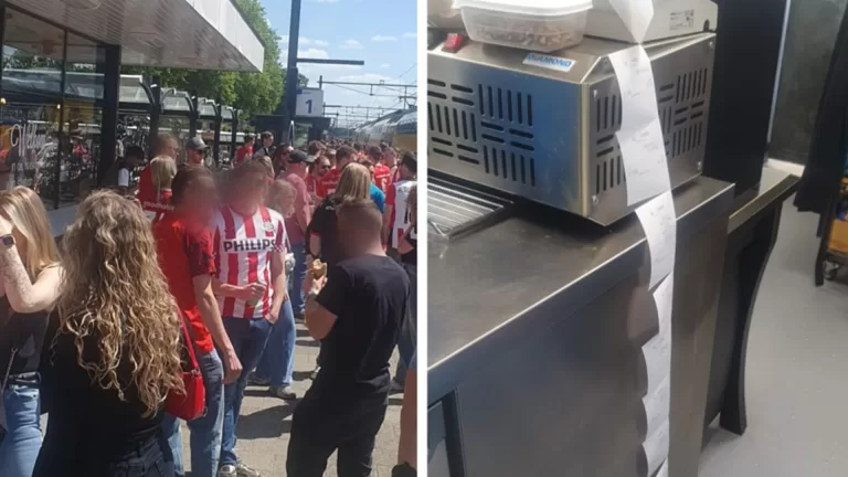 Huldiging van PSV zorgt voor topdrukte bij Deurnese stationsrestauratie: ‘Wat een sfeer’