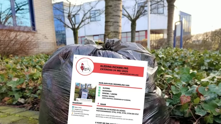 Drumfanfare Peelland gaat langs de deuren voor kledinginzameling in Deurne en Liessel