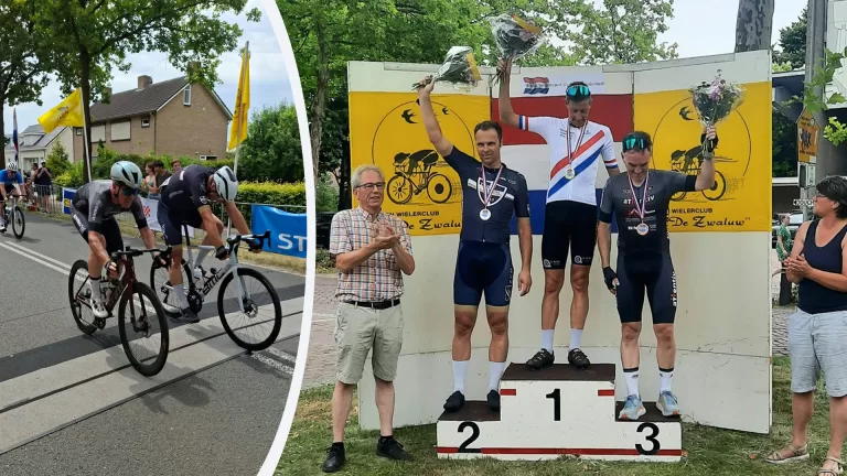 Marc van Grinsven uit Deurne eindigt als tweede bij het NK wielrennen in Someren-Heide