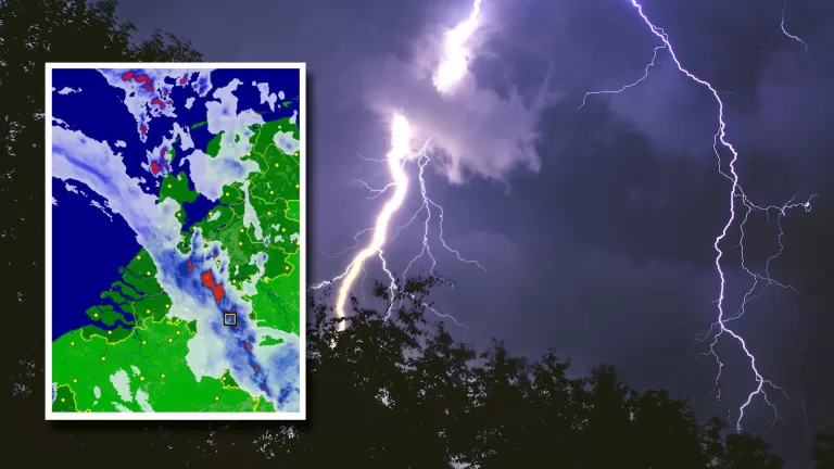 KNMI kondigt code geel af voor regio Deurne: ‘Zware onweersbuien met kans op hagel en windstoten’