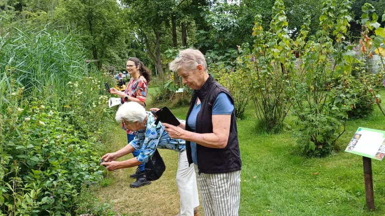 Veel interesse voor natuur ontdekken met app; tweede workshop bij De Ossenbeemd in Deurne