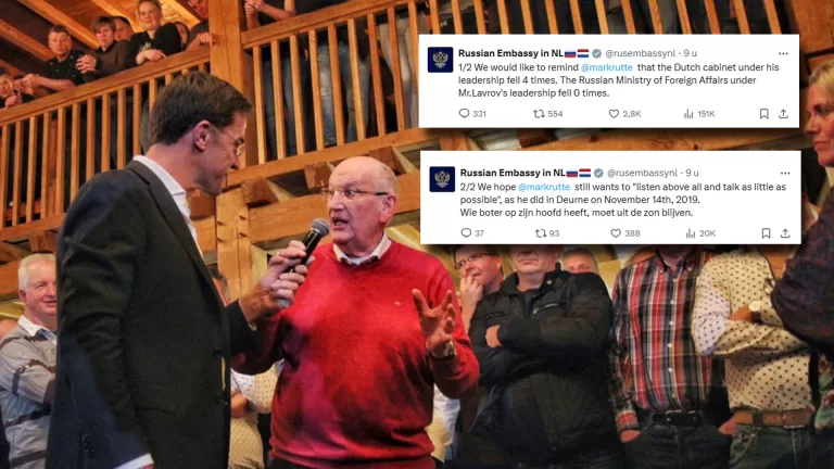 [VIDEO] Russen benoemen Deurne in antwoord op sneer van Mark Rutte naar Russische minister Sergey Lavrov