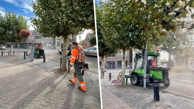 Gemeente Deurne gaat onkruid te lijf met borstelwagens en hete-luchtbranders