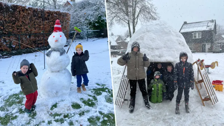 Winters weer zorgt overlast, maar ook veel sneeuwpret en bijzondere plaatjes: van iglo tot witte kerststal