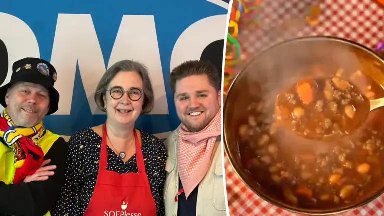 DMG Radio geeft liters ‘Truujesoep’ weg; ‘Het is de ideale opwarmer voor tijdens carnaval’