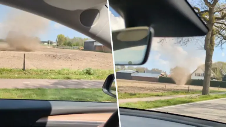 Flinke stofhoos gespot tussen Deurne en Liessel; ‘Ontstaan op warme zonnige zomerdagen met weinig wind’