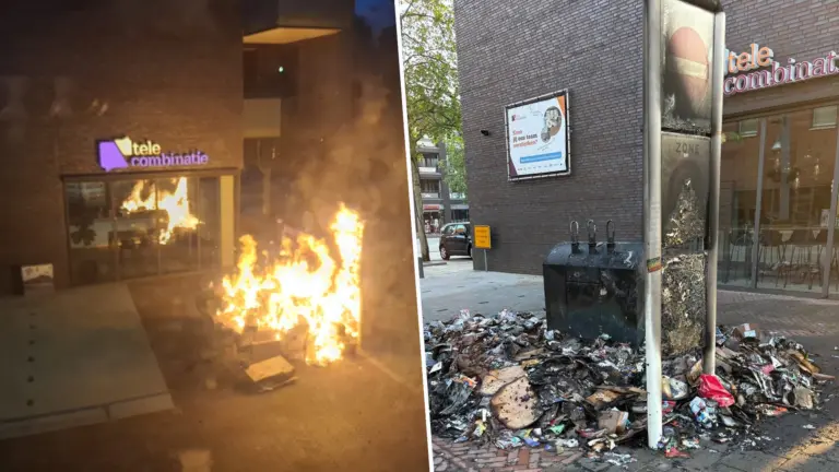 Grote hoeveelheid oud papier in lichterlaaie bij Wolfsberg in Deurne; brandweer weet vuur snel te blussen