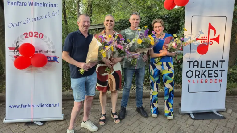 Fanfare Wilhelmina Vlierden huldigt zes jubilarissen; samen goed voor 275 jaar lidmaatschap