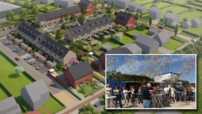 Feestelijke start van bouwwerkzaamheden voor 35 nieuwe woningen Kastanjehof in Deurne
